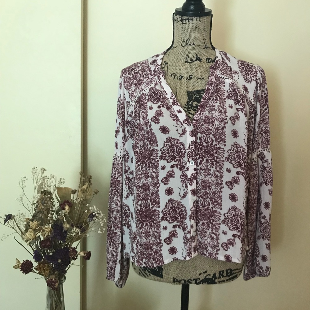 Hollister patterned long sleeve