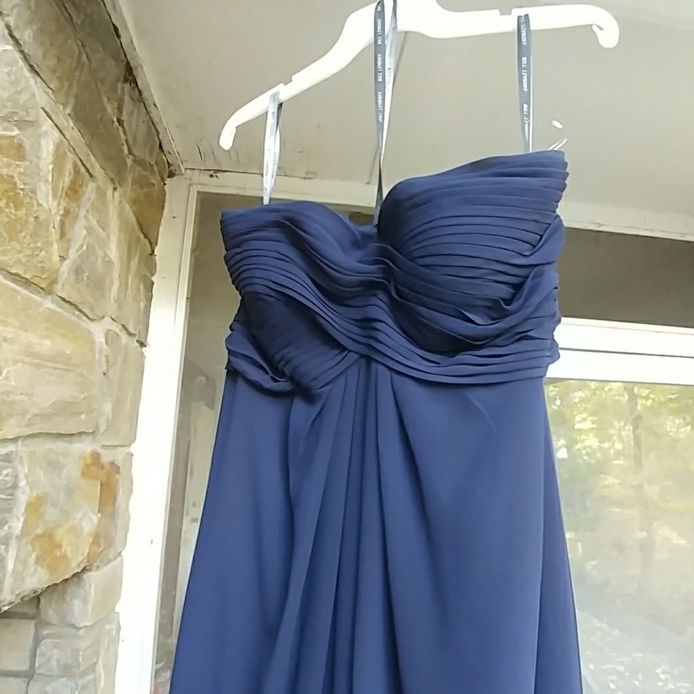 Blue floor length dress