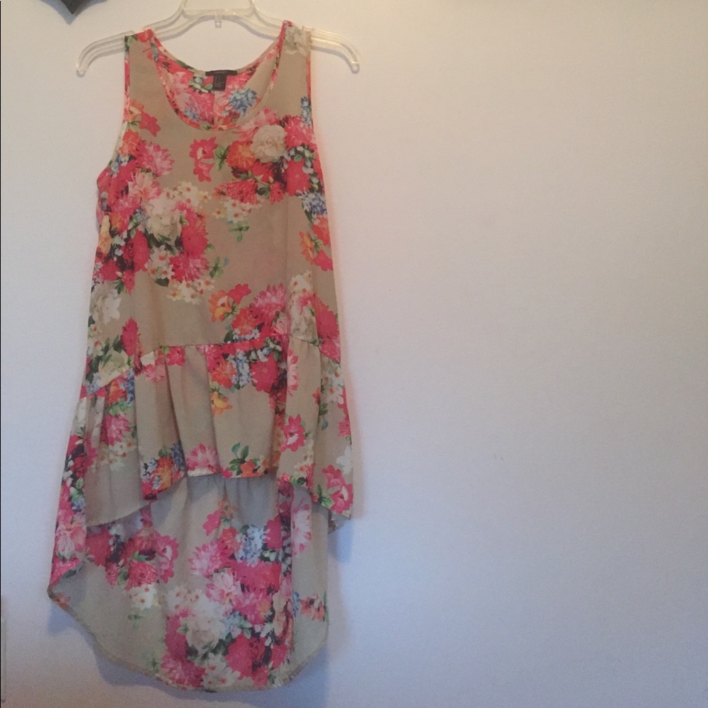 Floral peplum Tank