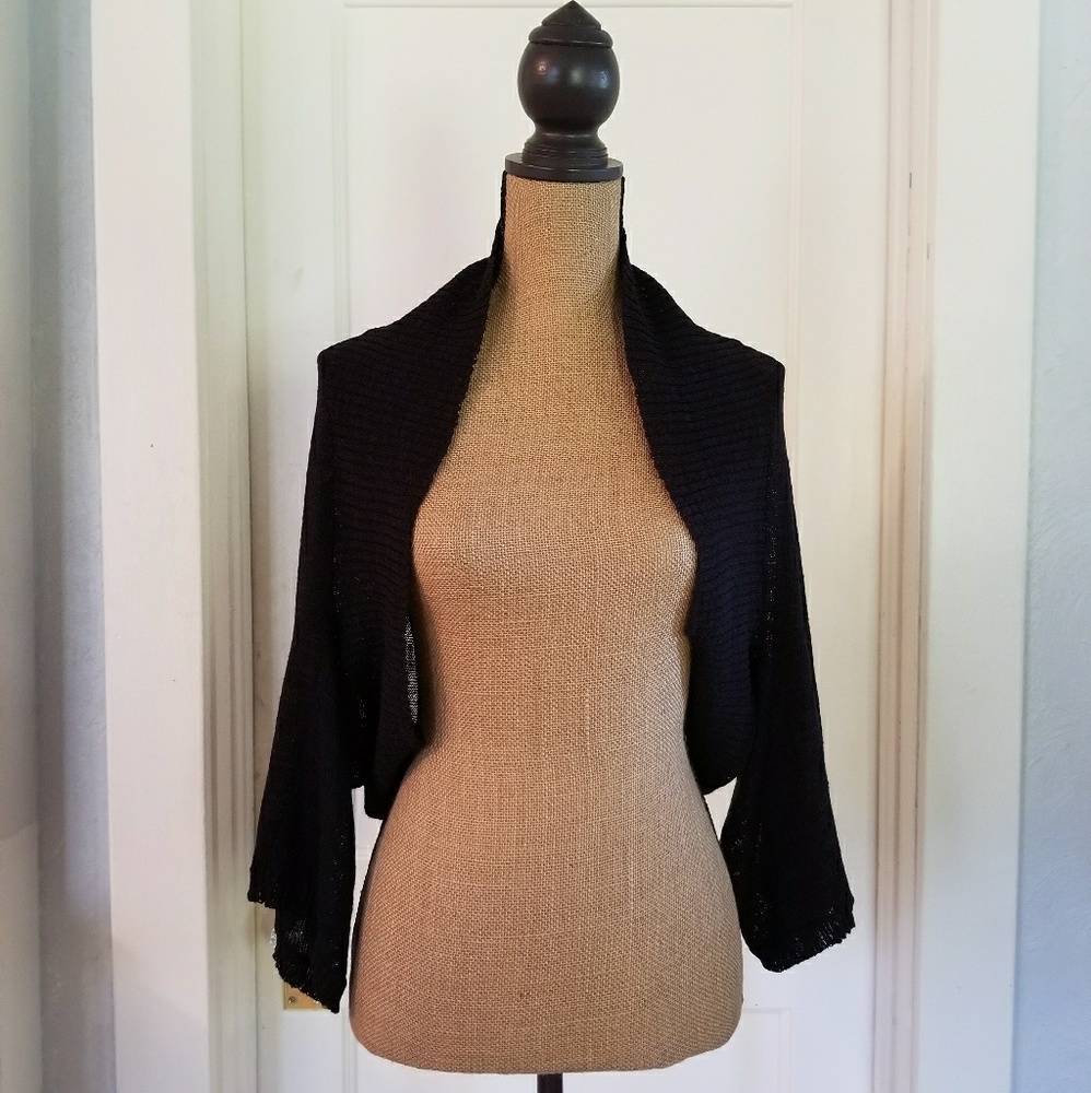 Calson Black Open Cardigan/Shrug