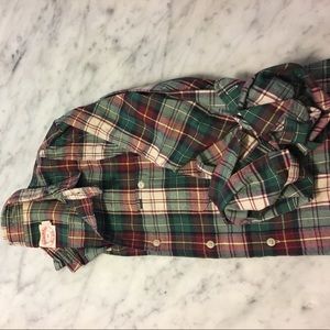 Brooks Brothers plaid flannel button-up