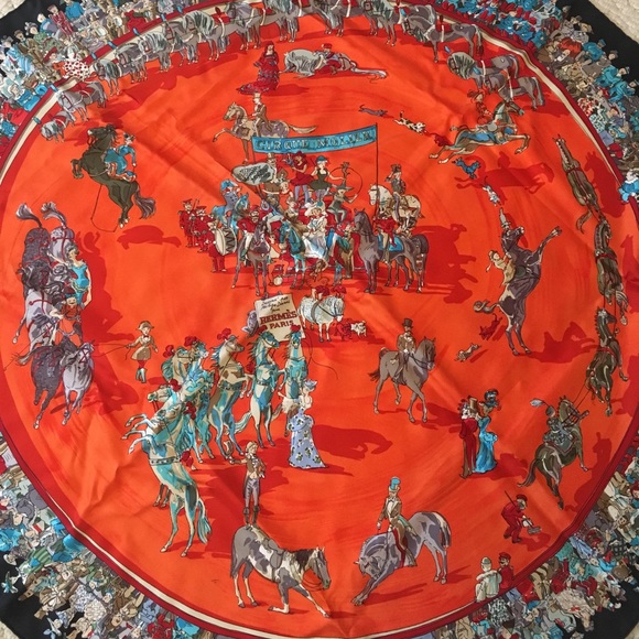 Hermes silk scarf. 34X34 - Picture 3 of 8