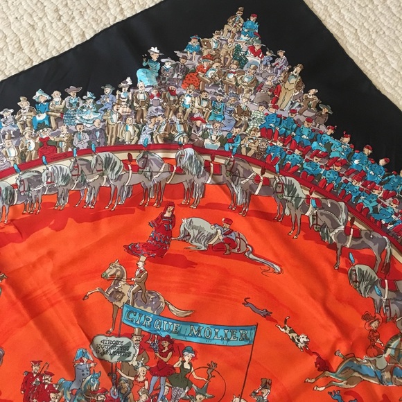 Hermes silk scarf. 34X34 - Picture 5 of 8