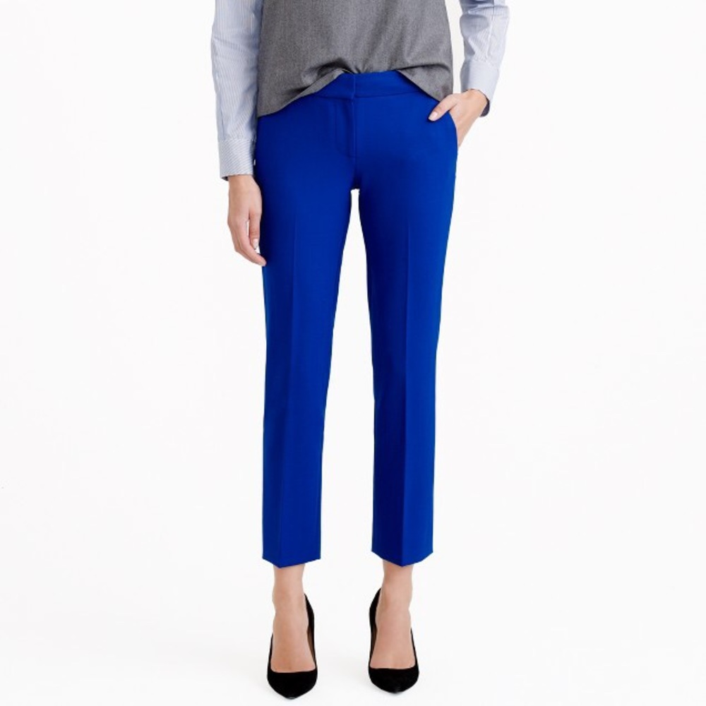 J.Crew Navy Campbell Capri Pant in Bi-stretch Wool