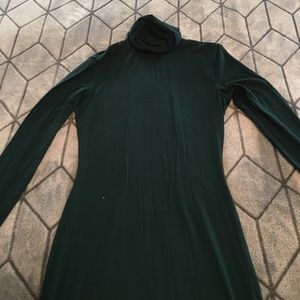 Hunter Green Turtleneck Dress