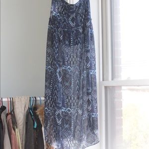Long sheer skirt with lining