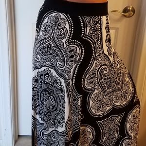 Black and Cream Maxi Skirt