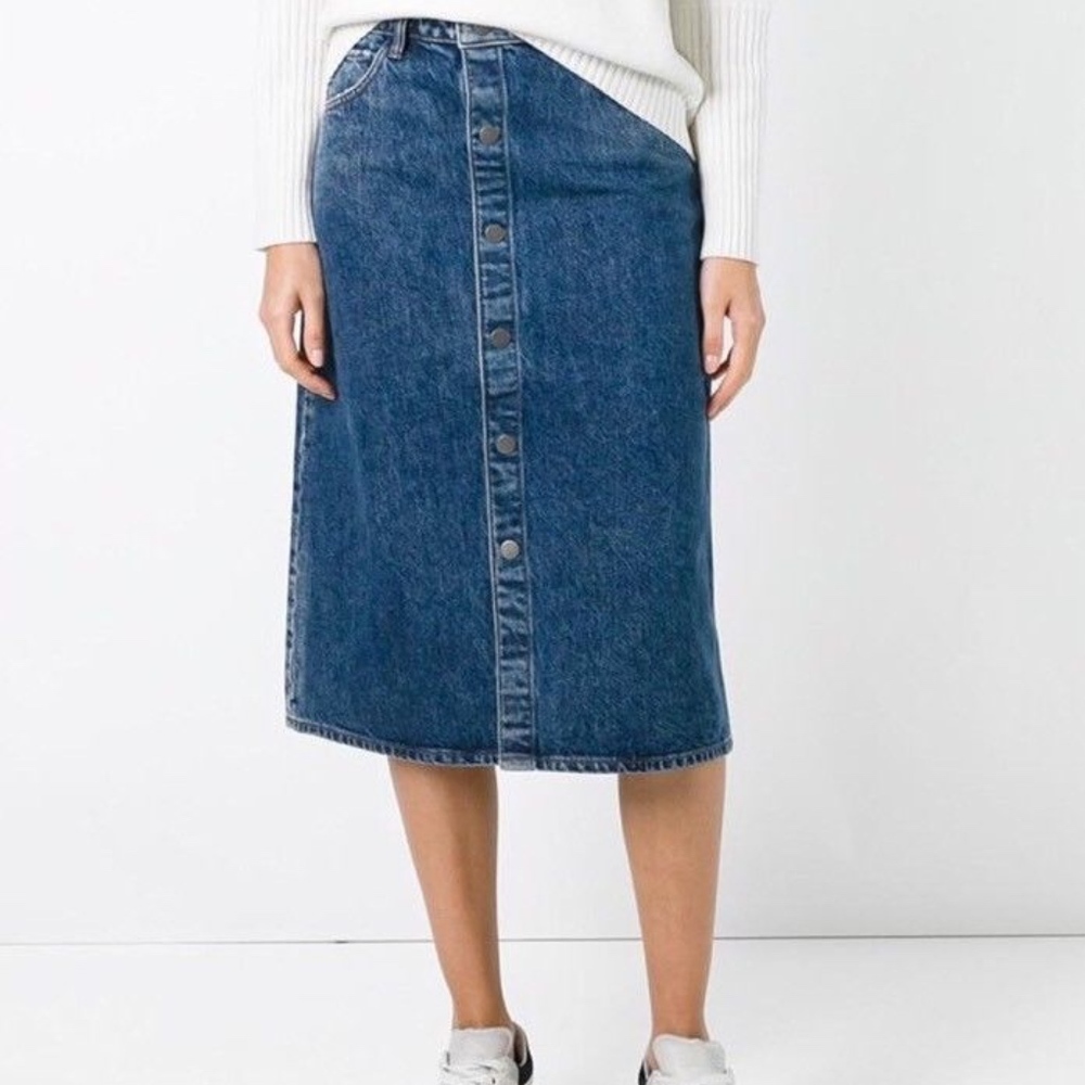SOLD !!!! Helmut Lang midi denim skirt NWT