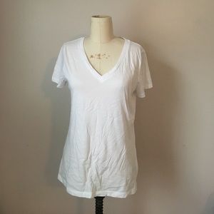 Mossimo White V-neck Tshirt