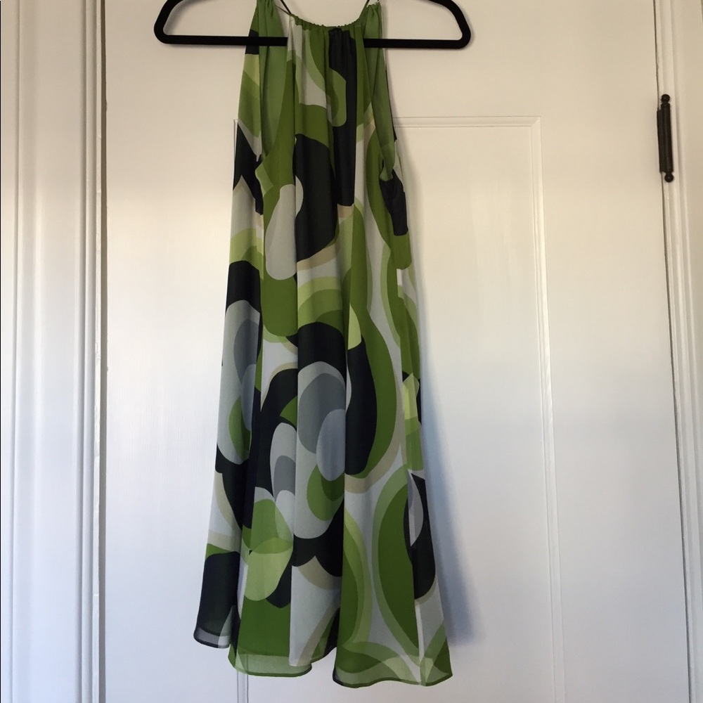 Michael Kors green silk dress XS