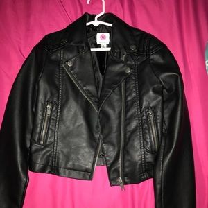 Leather like girls jacket