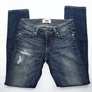 [Paige] Skyline Ankle Peg Jeans SZ 24 Distressed