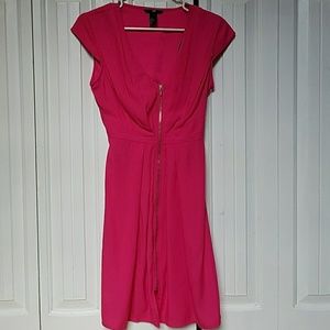 Zip V-neck dress