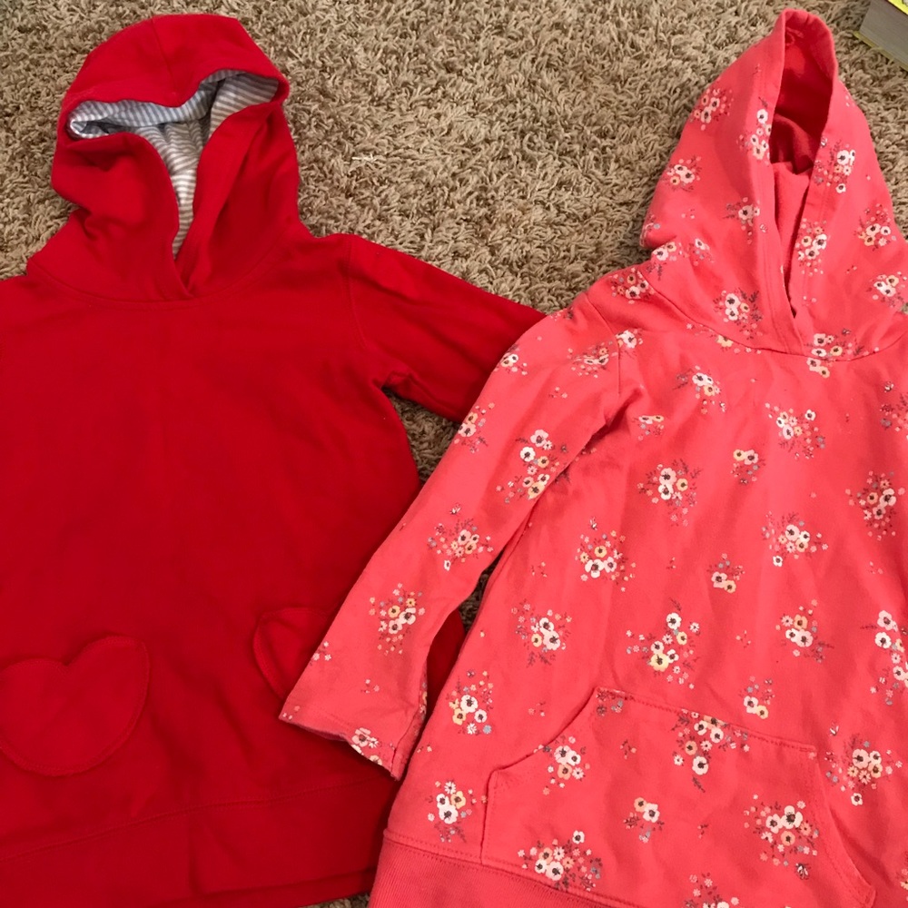 Bundle of two girls lightweight hoodie tunics