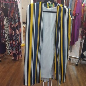 Striped Cape Blazer