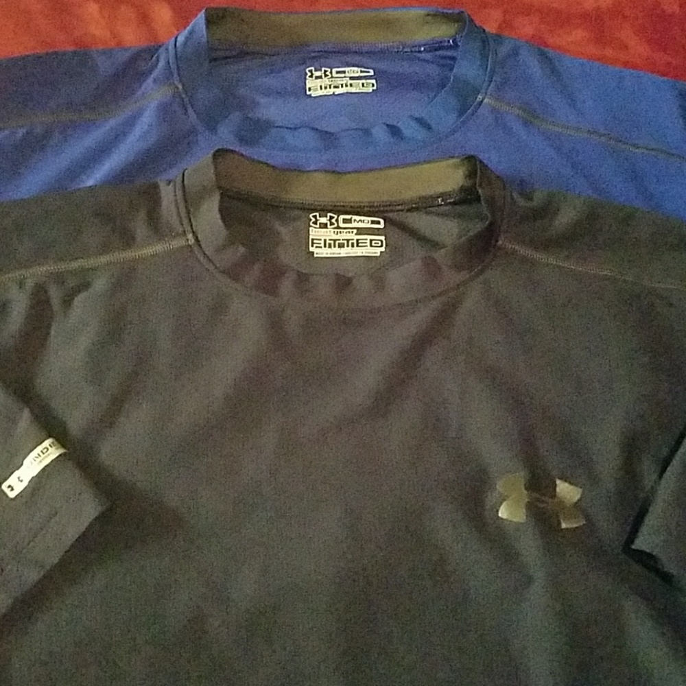 2 Under Armour heatgear fitted shirts