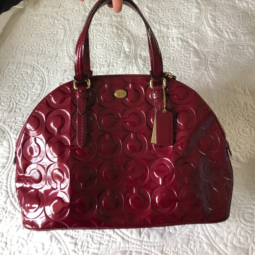 Coach Red Patent Bag