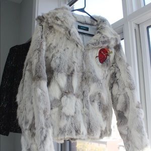 Rabbit fur coat