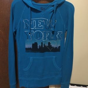 Blue New York long sleeve tee