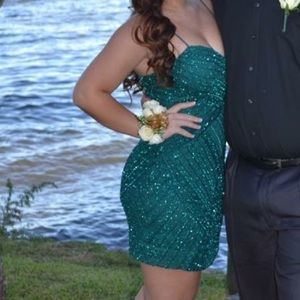 Aidan Mattox hand beaded cocktail dress