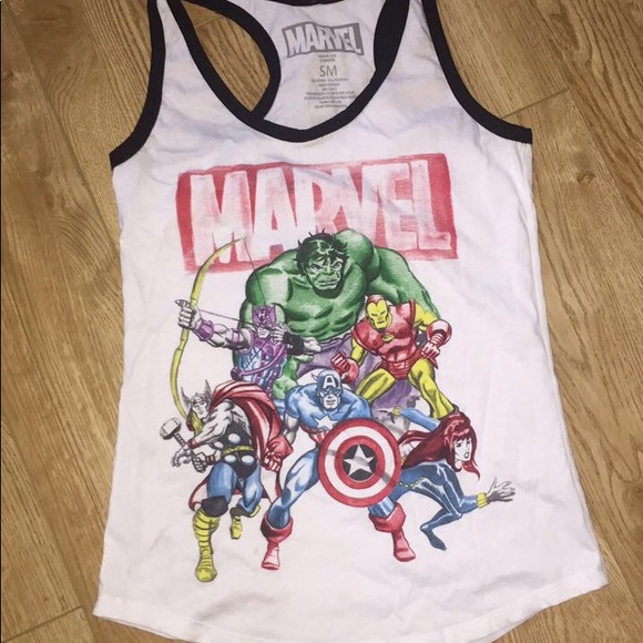 Hot Tooic Marvel Superhero Tank sz sm - Picture 2 of 3