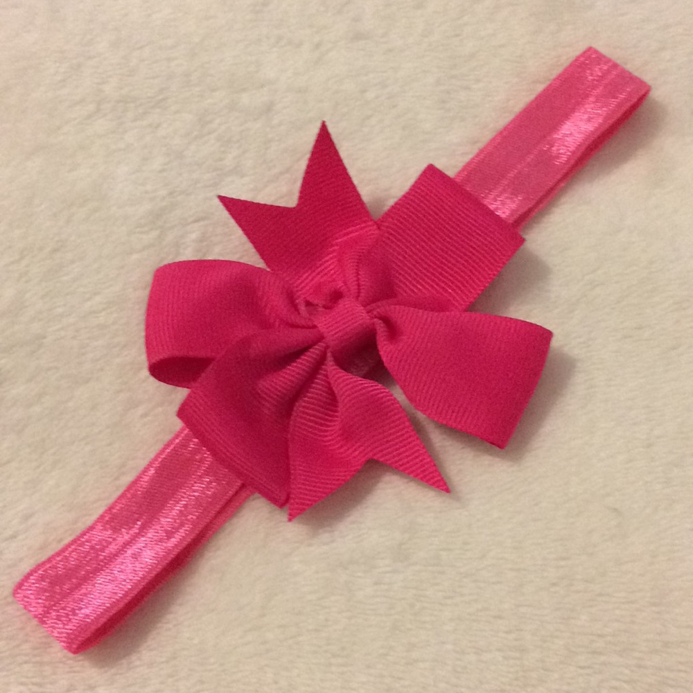 Hot pink stretchy hair band