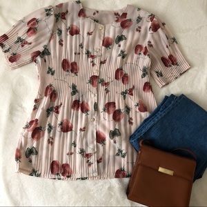 Sweet Strawberry Vintage Blouse