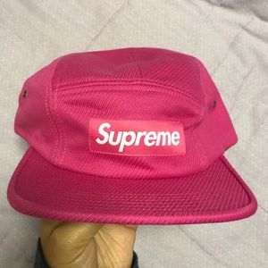 Deadstock Supreme pink camphat with leather strap