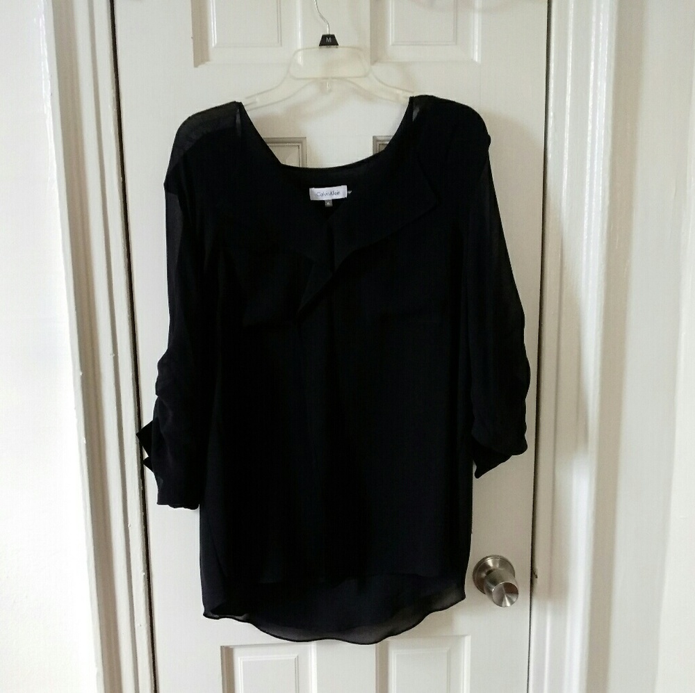 Woman's Plus Size Black Blouse