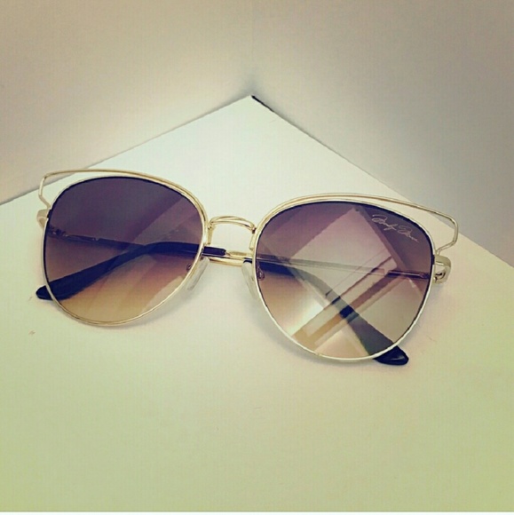 Gold Metal Cat Eye Sunglasses - BOGO - Picture 2 of 4