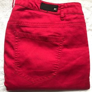 F21 Red Skinny Jeans