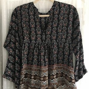 Madewell silk printed top