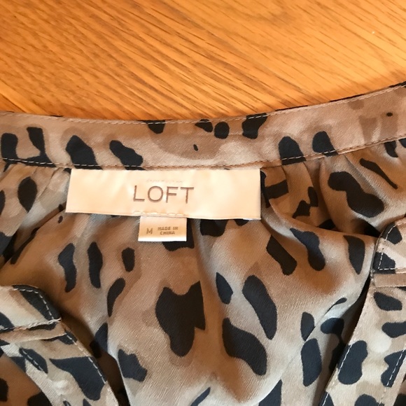 LOFT 3/4 sleeve leopard print blouse - Picture 2 of 2