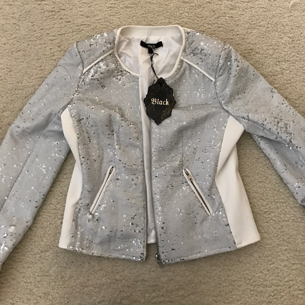 Black sequined jacket
