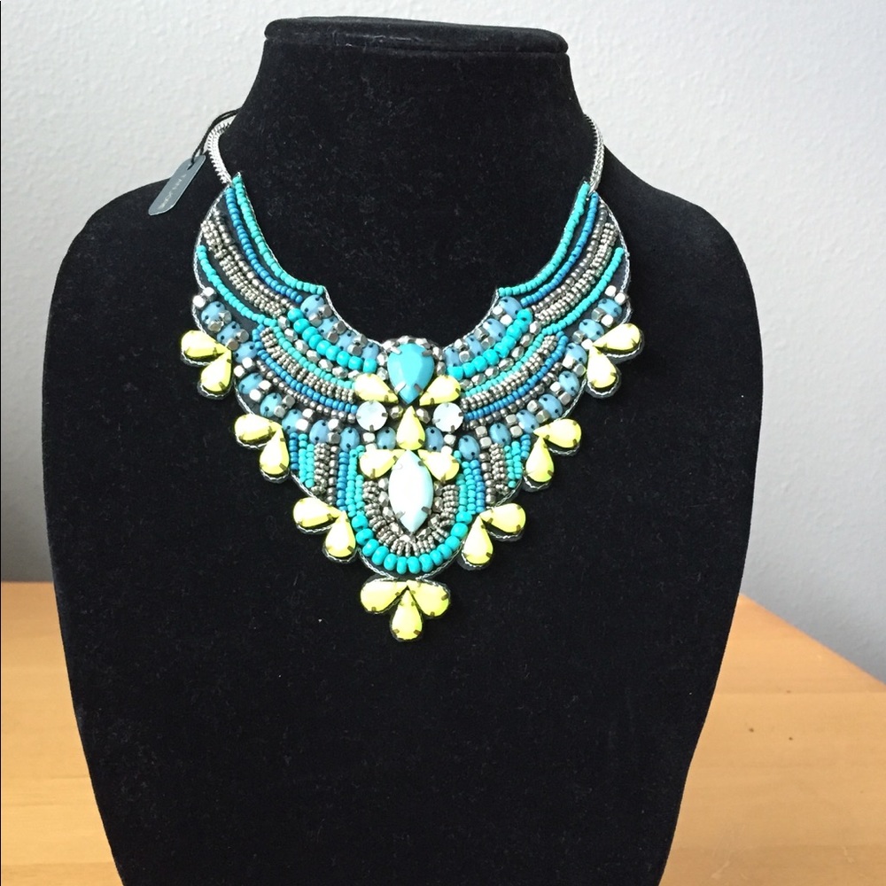 New Tanjore turquoise and aqua necklace