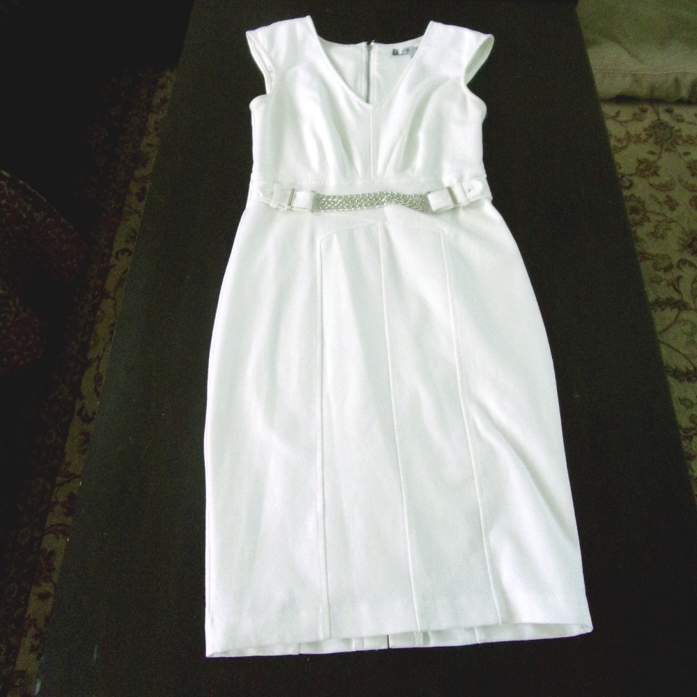 White Dress with Chain embellishment