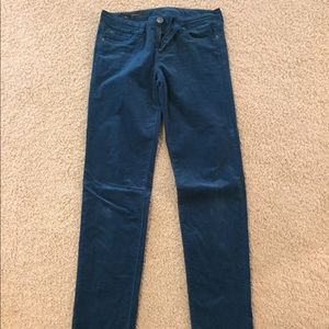 Kut from the Kloth skinny corduroys teal