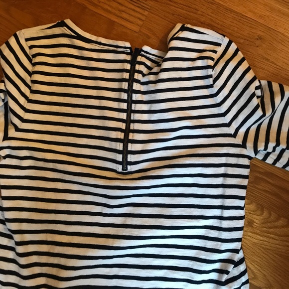 JCrew Navy Stripe 3/4 sleeve shirt - Picture 3 of 3