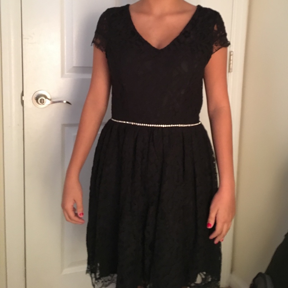 Black lace dress