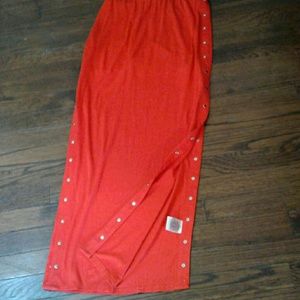 Red Maxi Skirt