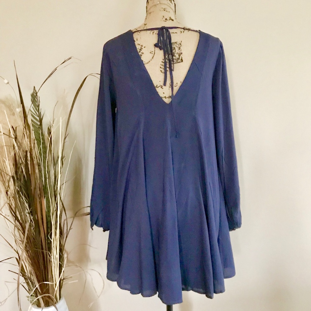 Navy blue skater dress - Picture 5 of 6