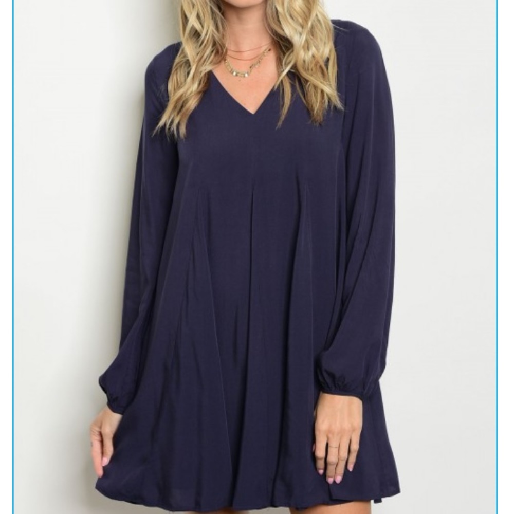 Navy blue skater dress - Picture 6 of 6