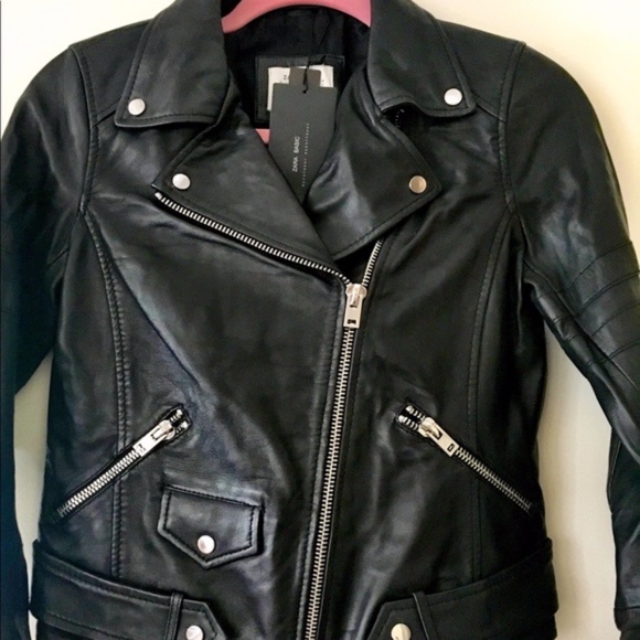 Sleeveless leather jacket zara Clearance