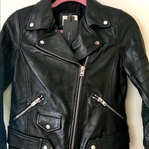 Zara Sheep Leather Biker Jacket