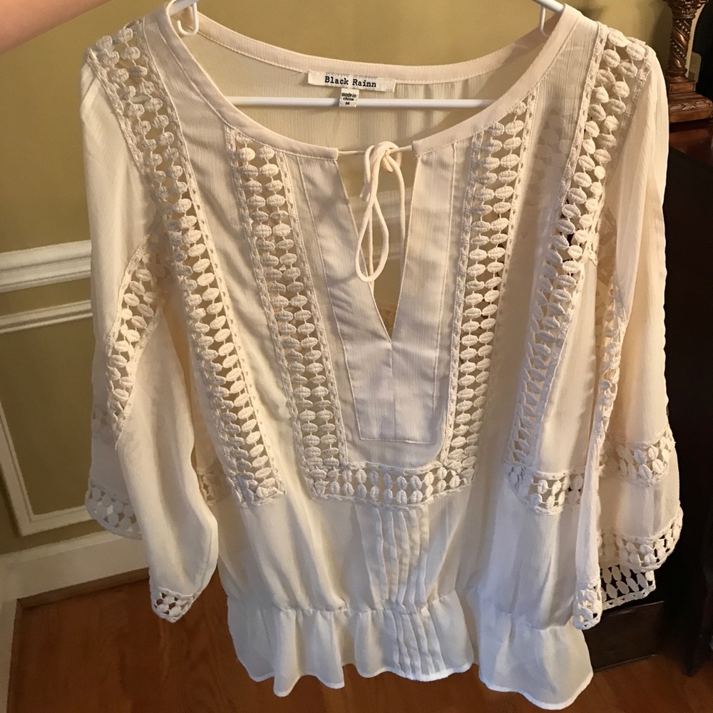 Cream blouse with detail