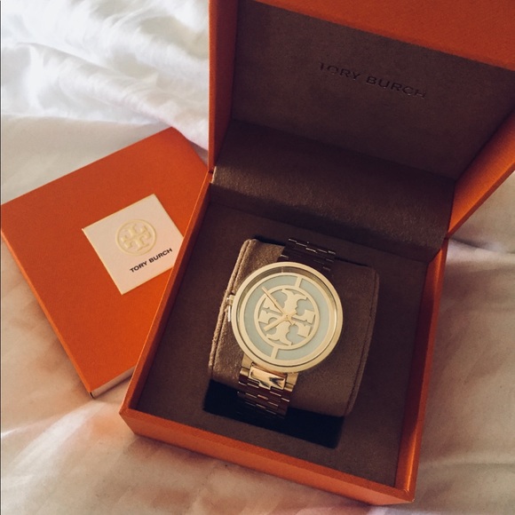Tory Burch Accessories - Tory Burch Gold-Ivory Reva watch (TBW4025)