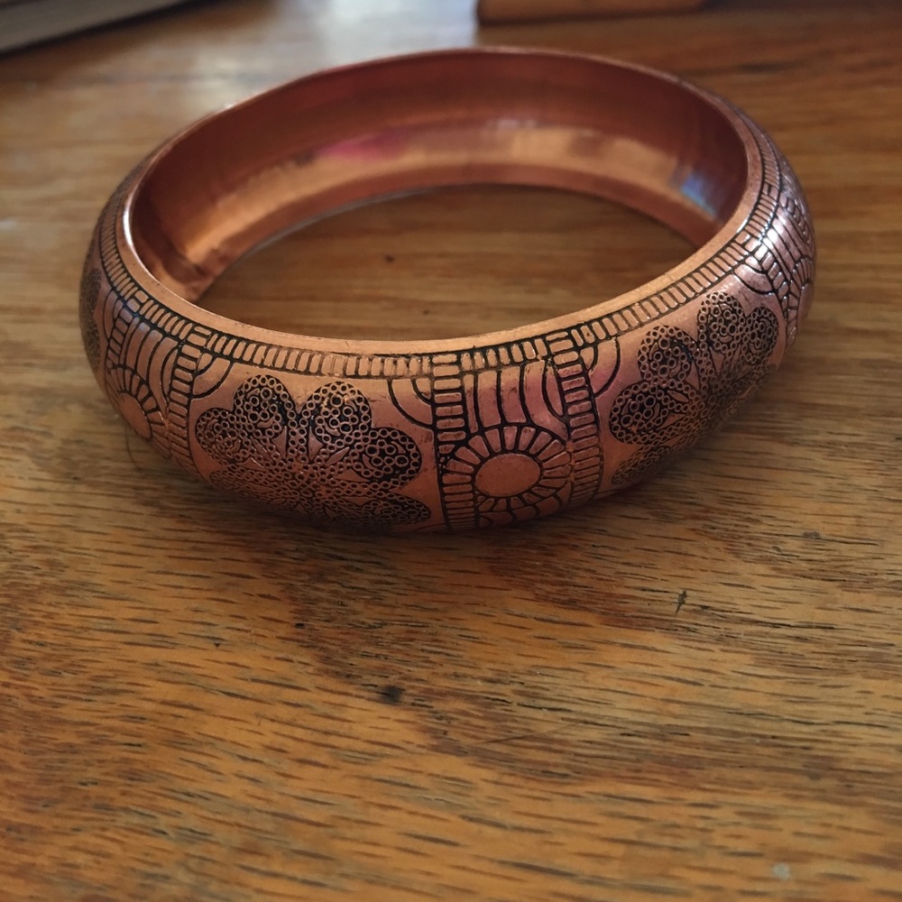 Bohemian style copper bangle