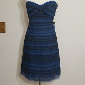 BCBGWomen's Blue Valentine Tulle Cocktail Dress