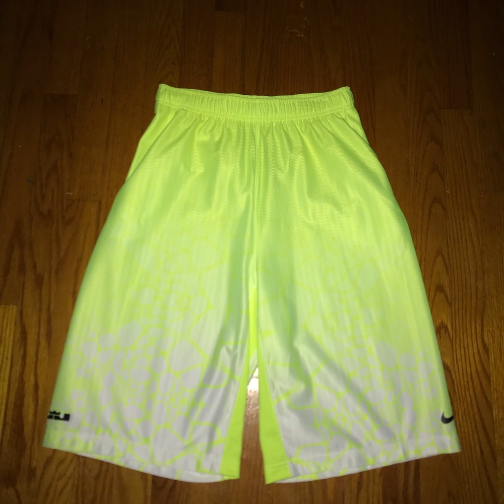 Nike Lebron Neon Yellow Shorts