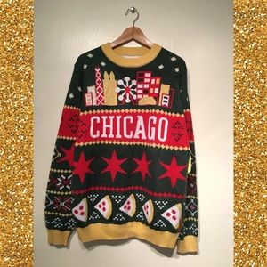 Tipsy Elves Ugly Christmas Chicago Sweater NWT